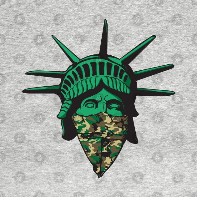 Statue of Liberty Bandana Bandit by Joebarondesign